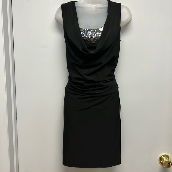 Scarlett Scoop Neck Peek a Boo Sequined Dress Size 8 - Picture 1 of 9
